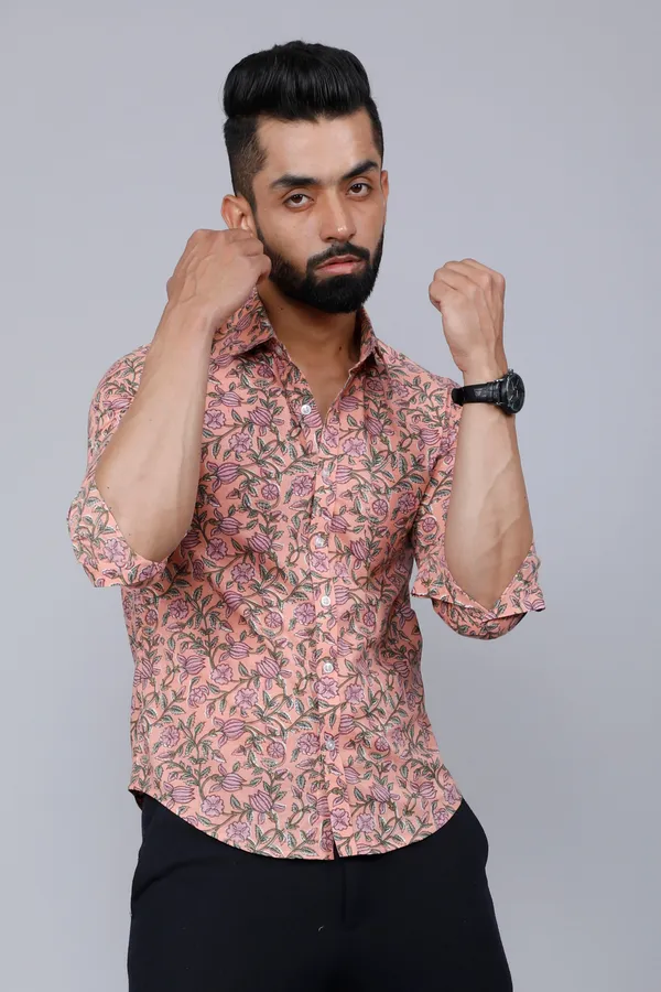 Men's_Orange_Printed_Full_Sleeve_Cotton_Shirt_-_Doriyan