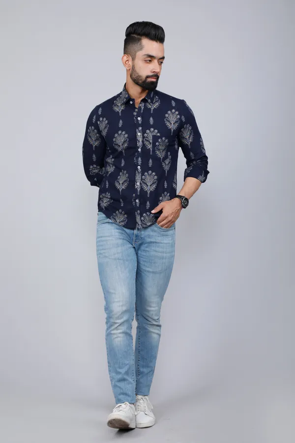 Men's_Blue_Spread_Collar_Floral_Print_Shirt_-_Doriyan