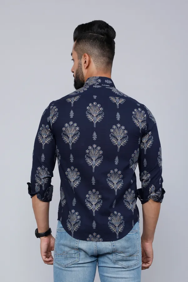 Men's_Blue_Spread_Collar_Floral_Print_Shirt_-_Doriyan