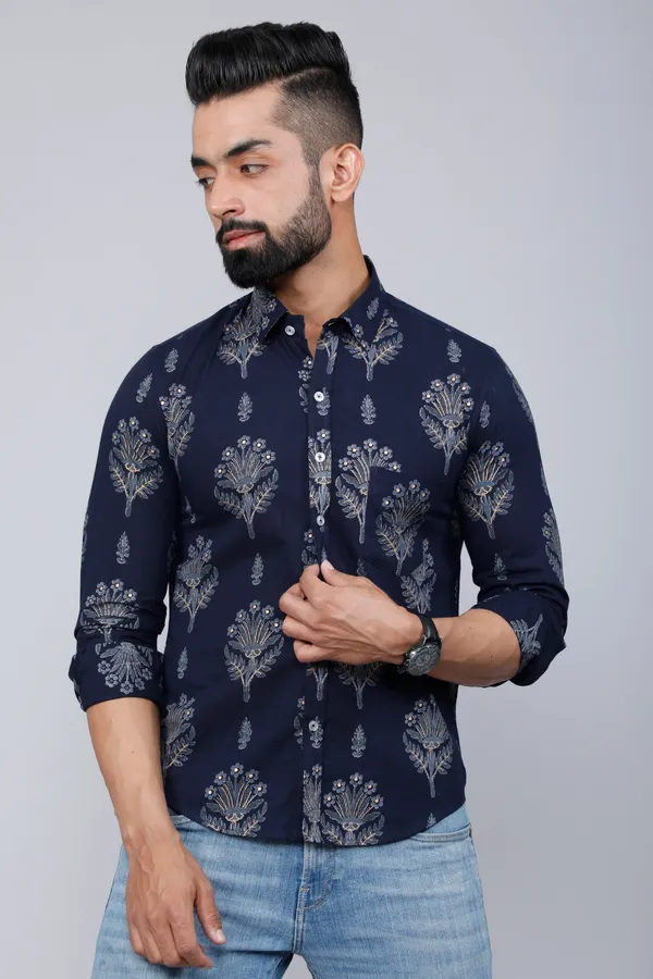 Men's_Blue_Spread_Collar_Floral_Print_Shirt_-_Doriyan