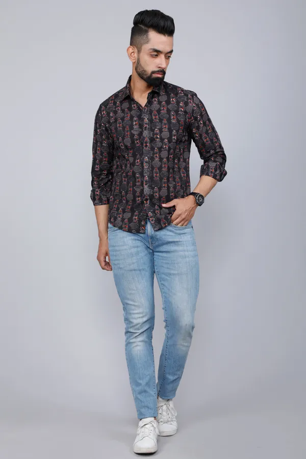 Men's_Black_Slim_Fit_Full_Sleeves_Shirt_-_Doriyan