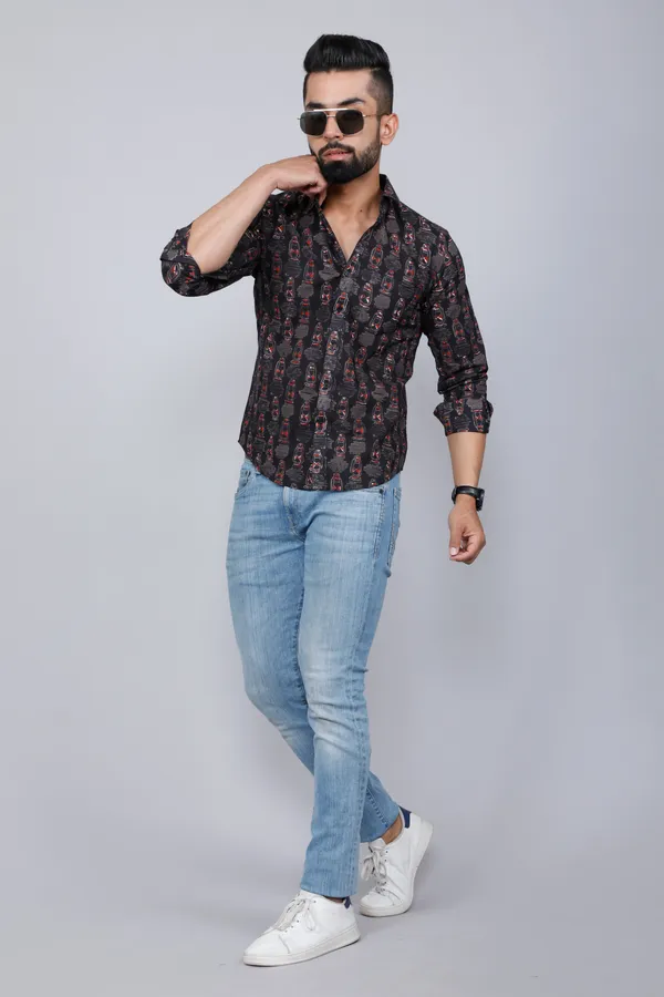 Men's_Black_Slim_Fit_Full_Sleeves_Shirt_-_Doriyan
