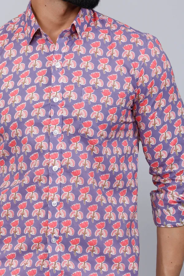 Men's_Purple_Floral_Design_Stylish_Casual_Cotton_Shirt_-_Doriyan