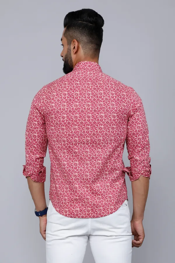 Men's_Cotton_Pink_Floral_Printed_Shirt_-_Doriyan