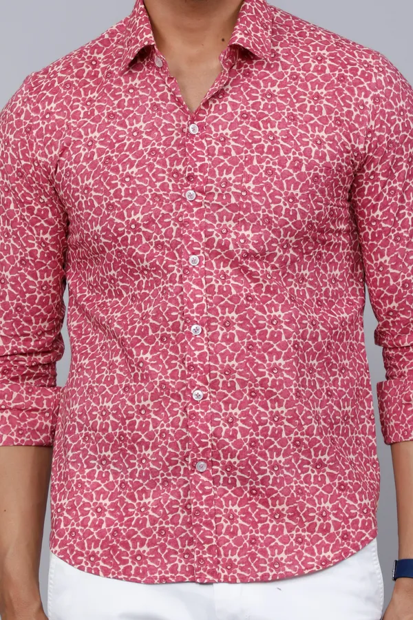 Men's_Cotton_Pink_Floral_Printed_Shirt_-_Doriyan