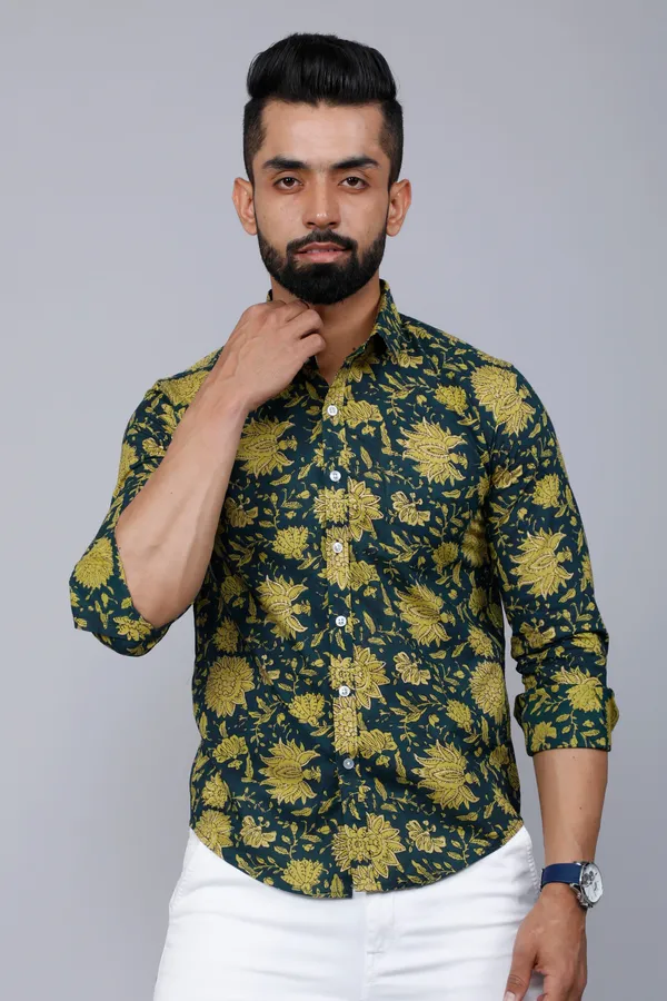 Men's_Cotton_Printed_Full_Sleeve_Slim_Fit_Spread_Neck_Green_Shirt_-_Doriyan