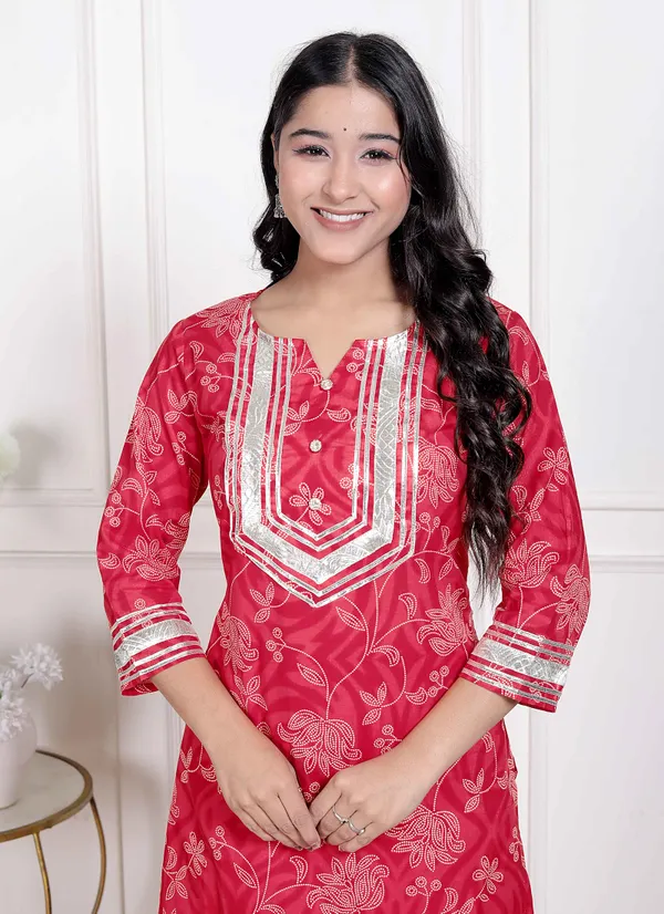 Doriyaaan_Red_Floral_Print_Embroidered_cotton_Straight_Kurta_with_Palazzo_&_Dupatta