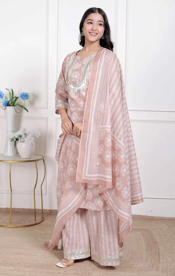Doriyaaan_Women_Brown_Floral_Printed_Cotton_Straight_ethnic_Kurta_with_Palazzo_and_Dupatta
