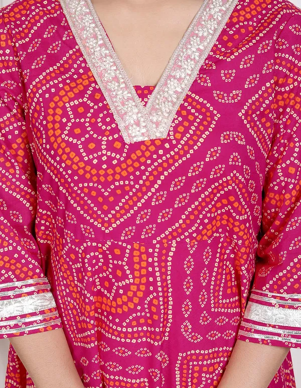 Doriyan_Women's_Bandhani_ethnic_Anarkali_Kurta_and_Dupatta