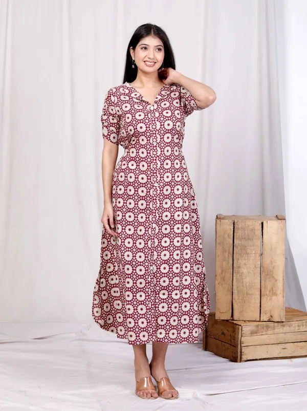 Doriyan_Womens_Cotton_Floral_Printed_Cream_A-Line_Maxi_Dress_with_Buttons