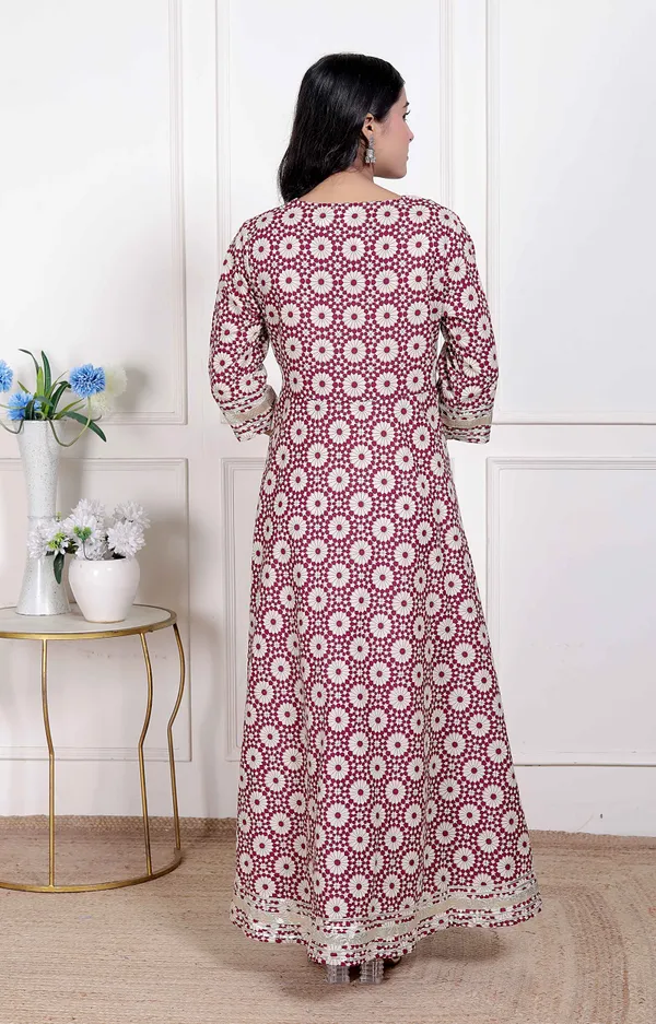 Doriyan_Women's_Cream_Embroidered_Cotton_Anarkali_KurtaÃ‚