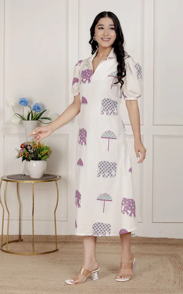 Doriyan_Womens_Flex_cotton_Short_sleeve_Off_White_Animal_print_A-Line_Maxi_dress