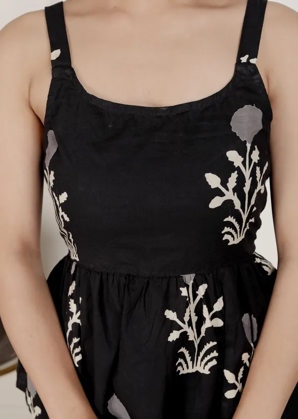 Doriyaaan_Womens_Floral_Printed_Black_pure_cotton_Kurti_with_Palazzo