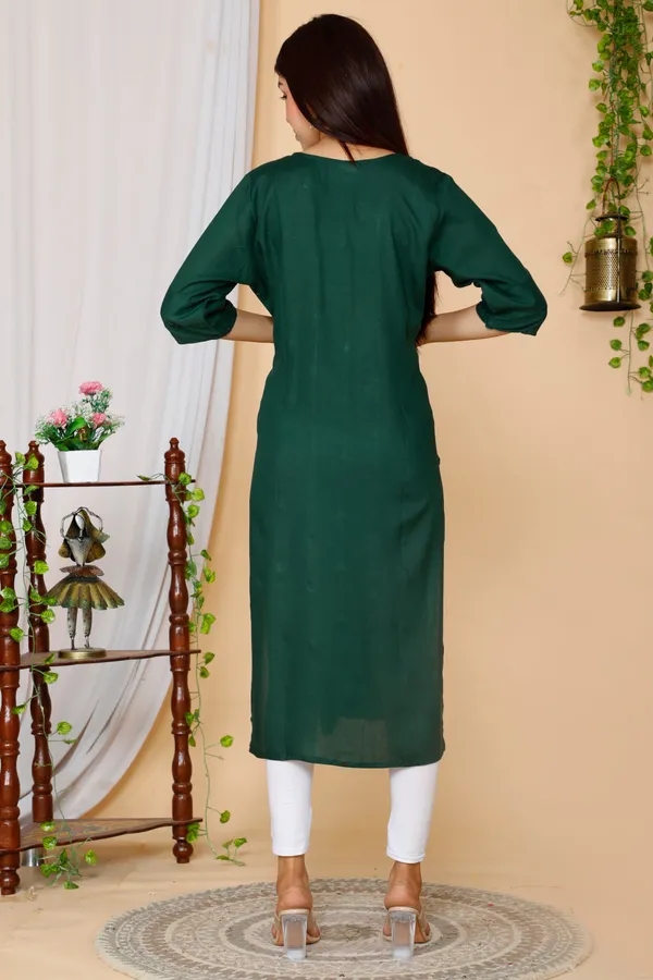 Doriyan_Womens_Green_Embroidered_Straight_Kurti