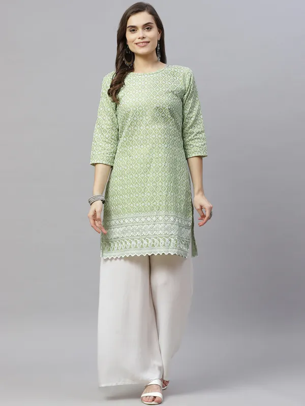 Doriyan_Womens_Green_Ethnic_Motifs_Embroidered_Chikankari_Straight_Kurti