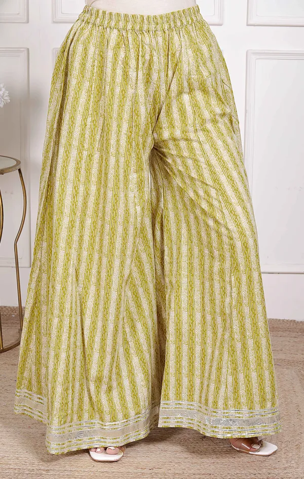 Doriyaaan_Women's_Lime_Yellow_Embroidered_Straight_Kurta_with_Palazzo_and_Dupatta