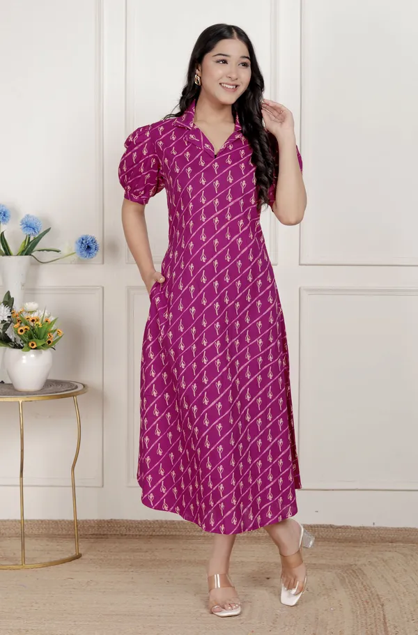 Doriyan_Womens_Magenta_Floral_Printed_Cotton_Dress_with_one_side_Pocket