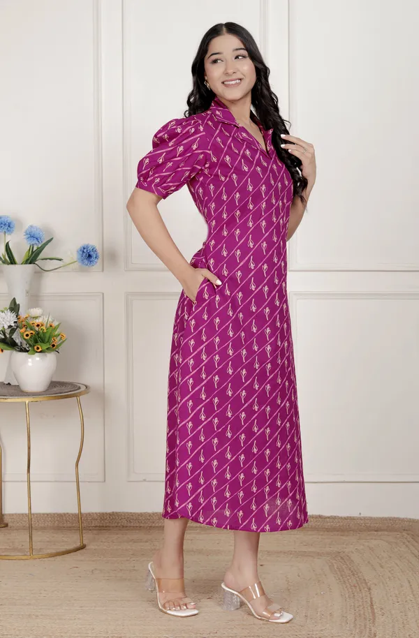 Doriyan_Womens_Magenta_Floral_Printed_Cotton_Dress_with_one_side_Pocket
