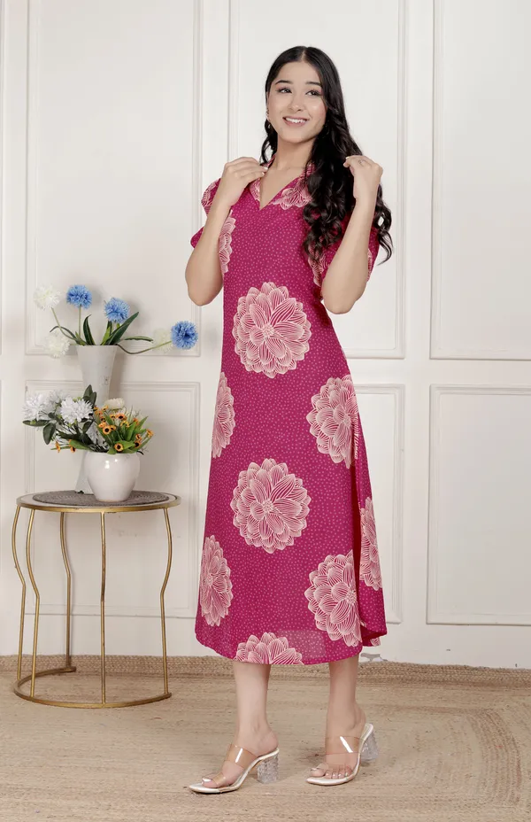 Doriyaaan_Womens_Pink_Printed_Collar_Neck_Short_Puff_Sleeves_Cotton_A-Line_Maxi_Dress