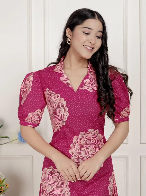 Doriyaaan_Womens_Pink_Printed_Collar_Neck_Short_Puff_Sleeves_Cotton_A-Line_Maxi_Dress