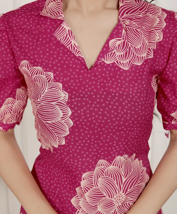 Doriyaaan_Womens_Pink_Printed_Collar_Neck_Short_Puff_Sleeves_Cotton_A-Line_Maxi_Dress