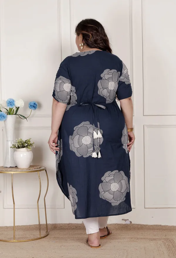 Doriyaaan_Womens_Plus_Size_Blue_Floral_Printed_Front_Buttoned_A-Line_Kurta_Dress