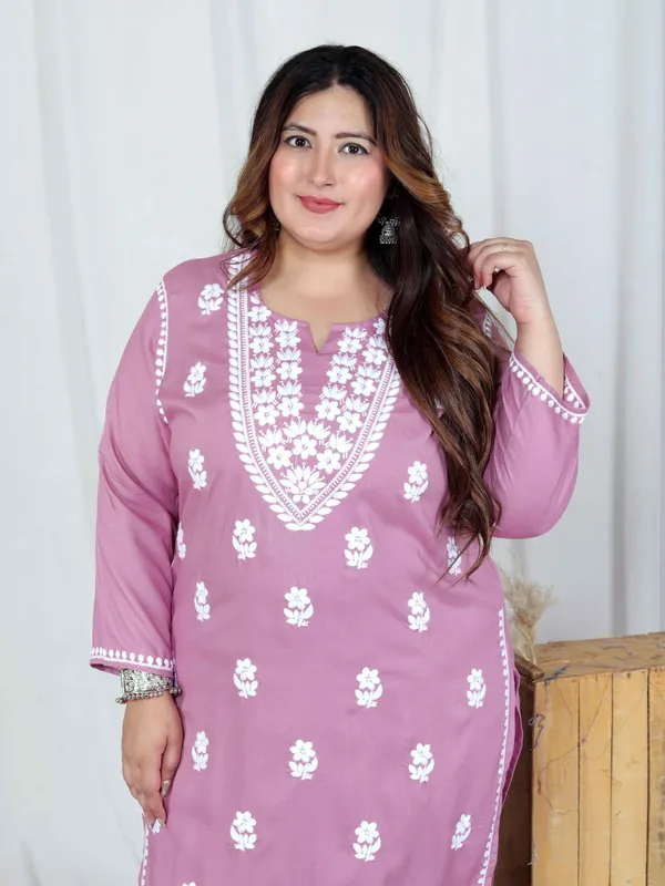 Doriyan_Womens_Plus_Size_Chikankari_Embroidery_Pink_Straight_Kurta_And_Palazzo_Set
