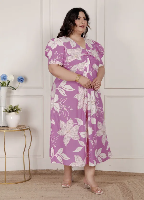 Doriyaaan_Womens_Plus_Size_Pink_Floral_Print_Puff_Sleeve_Pure_Cotton_Fit_Flare_Butterfly_Maxi_Dress