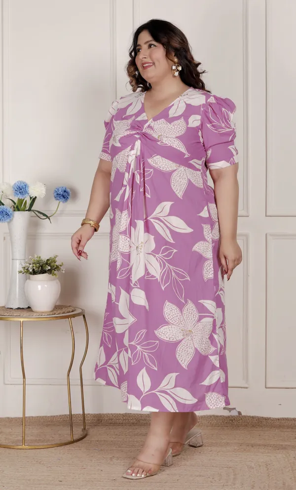 Doriyaaan_Womens_Plus_Size_Pink_Floral_Print_Puff_Sleeve_Pure_Cotton_Fit_Flare_Butterfly_Maxi_Dress