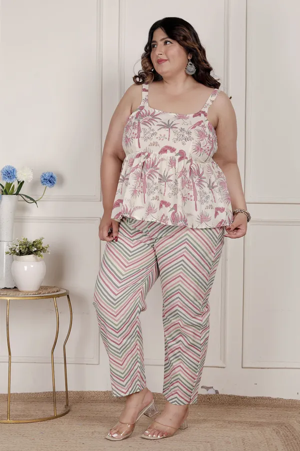 Doriyan_Womens_Plus_Size_Pink_Pure_Cotton_Leaf_Printed_Kurti_with_Palazzo