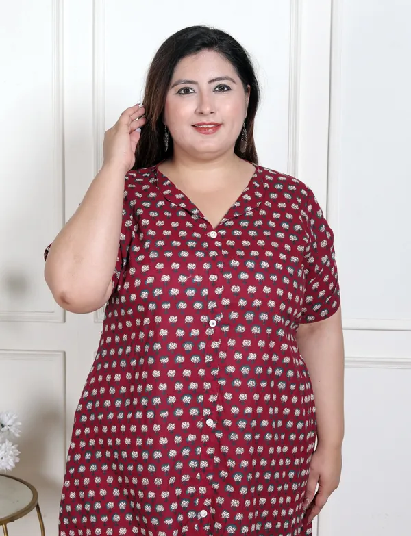 Doriyaaan_WOMENS_Plus_Size_Relaxed_Fit_Red_Floral_Printed_A-Line_Pure_Cotton_Kurta
