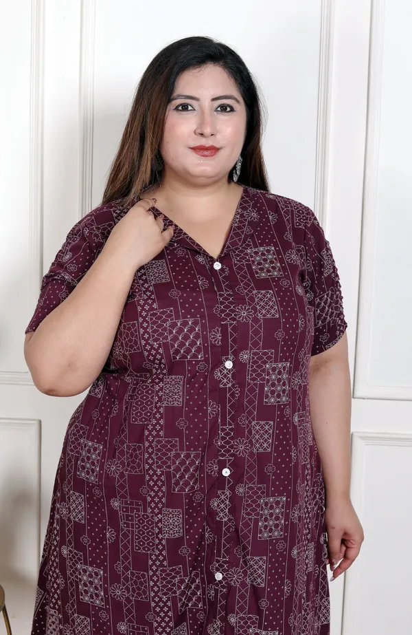 Doriyan_WOMENS_Plus_Size_Wine_Mandarin_Neck_Floral_Printed_A-Line_Party_wear_Kurta