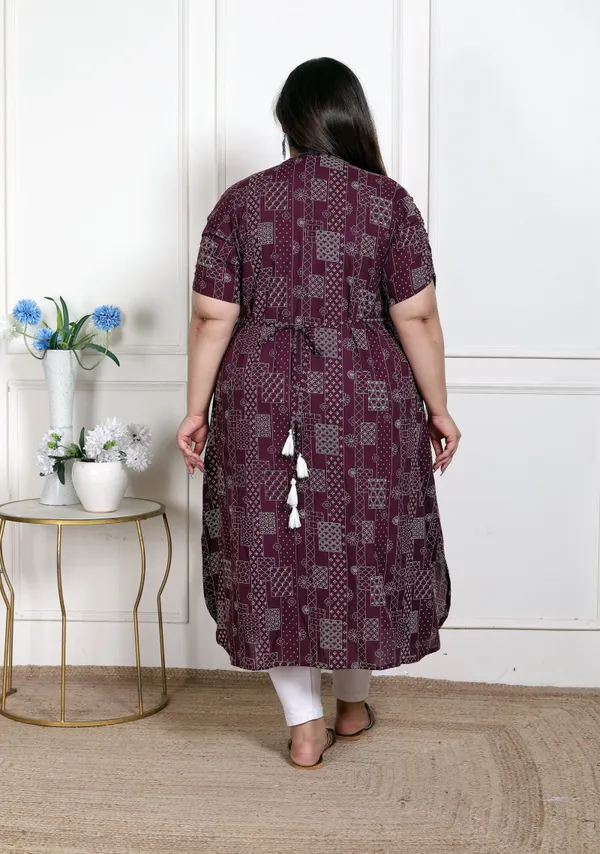 Doriyan_WOMENS_Plus_Size_Wine_Mandarin_Neck_Floral_Printed_A-Line_Party_wear_Kurta