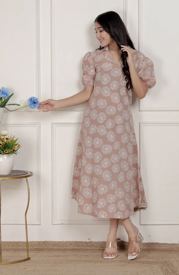 Doriyan_Womens_Puff_Sleeve_Pure_Cotton_Printed_Maxi_Dress