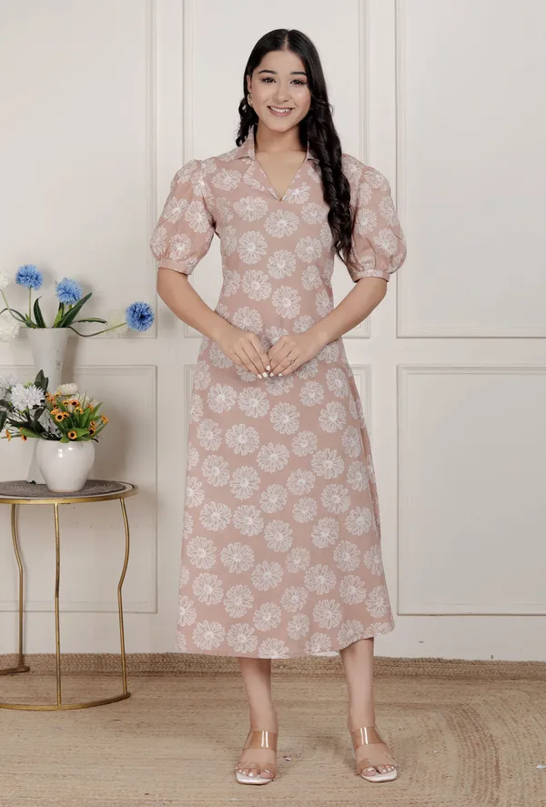 Doriyan_Womens_Puff_Sleeve_Pure_Cotton_Printed_Maxi_Dress