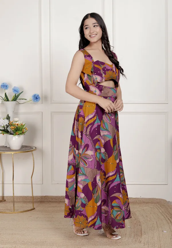 Doriyan_Womens_Purple_Pure_Cotton_Floral_Printed_Sleeveless_Cut_Out_Western_Dress