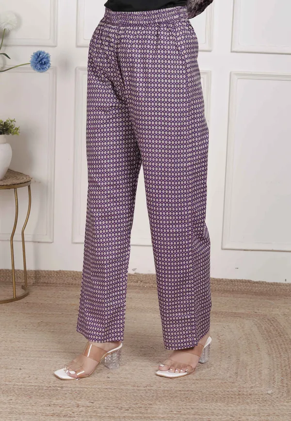 Doriyan_Womens_Purple_Round_Neck_Cotton_Pleated_Kurti_&_Palazzo_Set