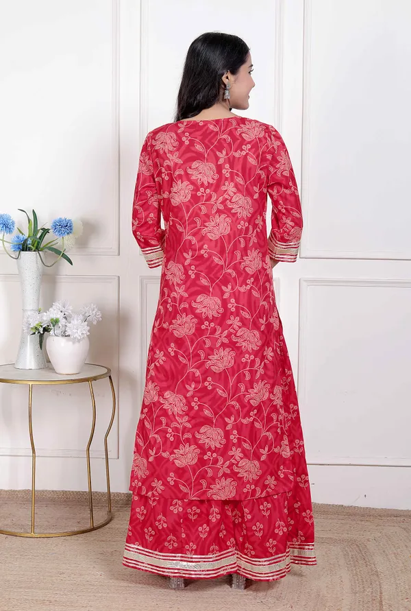 Doriyan_women's_Red_cotton_Gota_Work_Kurta_with_Palazzo