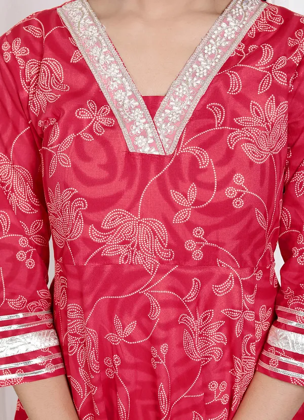 Doriyan_Women's_Red_Jaipuri_Printed_Cotton_ethnic_Anarkali_Kurta