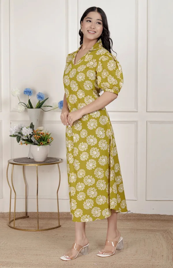 Doriyan_Women's_Yellow_Printed_Puff_Sleeve_Floral_Maxi_Party_Dress