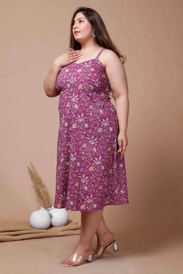 Women's_Plus_Size_Purple_Floral_Printed_Shoulder_Strap_Midi_Dress_-_Doriyan