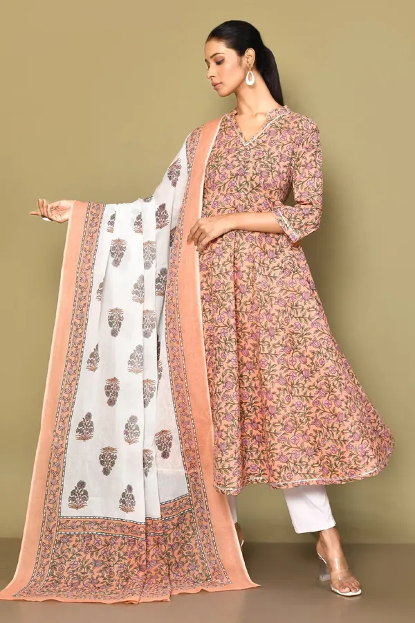Women's_Surpassing_Orange_Partywear_Floral_Printed_Anarkali_Kurta_DupattaÃ‚_-_Doriyan