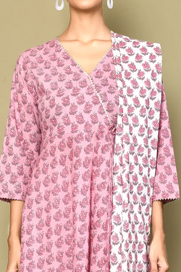 Women's_Cotton_Floral_Print_Anarkali_Kurta_With_Dupatta_-_Doriyan