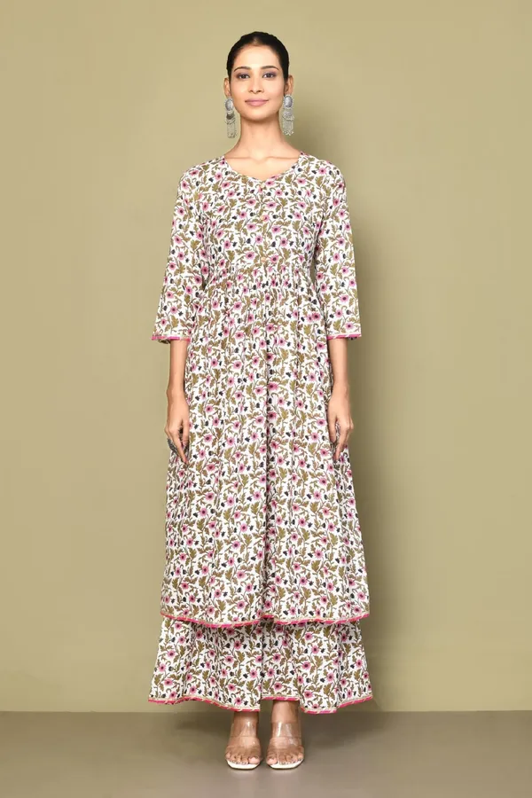 Women's_Cotton_Floral_Print_Anarkali_Kurta_And_Sharara_Set_-_Doriyan
