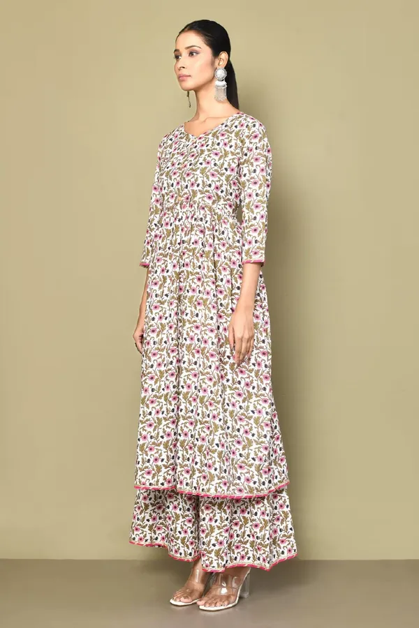Women's_Cotton_Floral_Print_Anarkali_Kurta_And_Sharara_Set_-_Doriyan