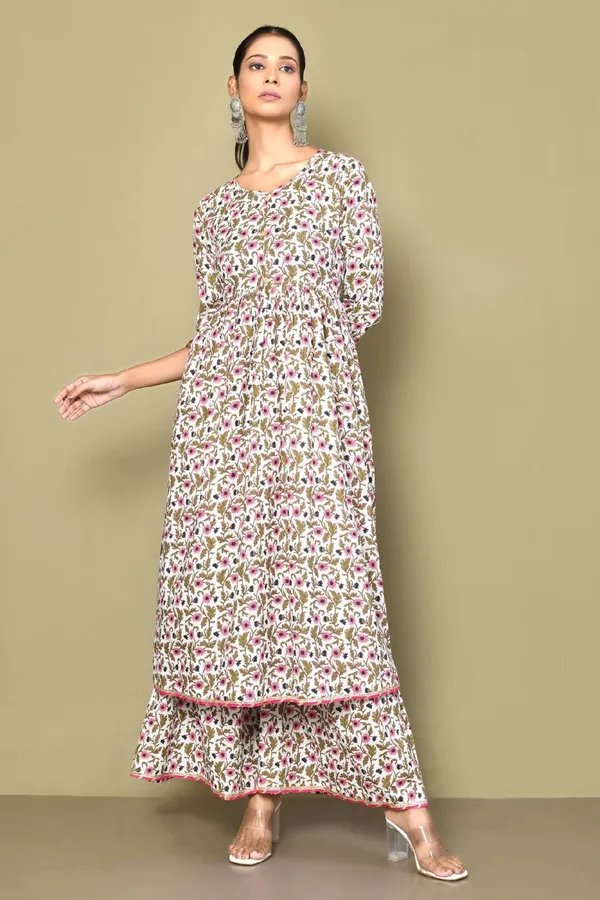 Women's_Cotton_Floral_Print_Anarkali_Kurta_And_Sharara_Set_-_Doriyan