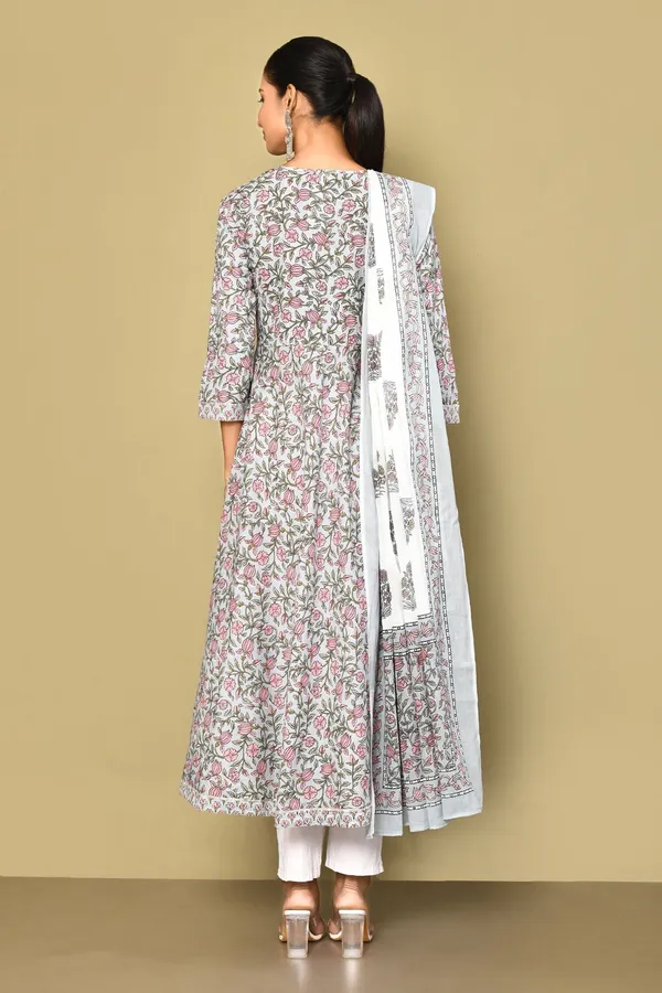 Women's_Blue_Printed_With_Gota_Patti_Work_Anarkali_Kurta_With_Dupatta_-_Doriyan