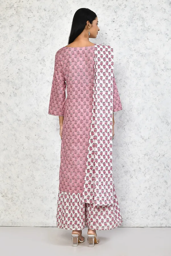 Women's_Cotton_Kurta_With_Palazzo_&_Dupatta_Set_-_Doriyan