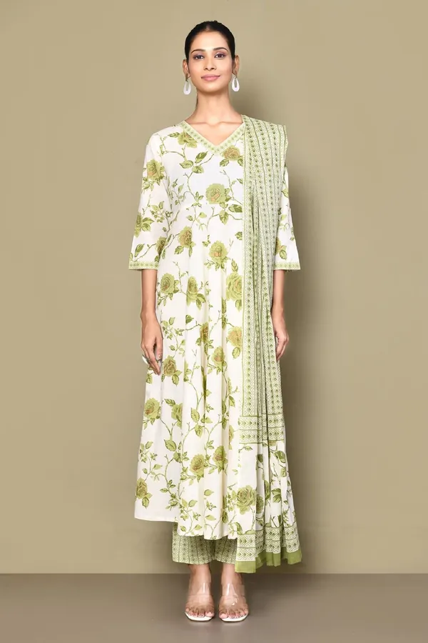 Women's_Green_Printed_Anarkali_Kurta_With_Palazzo_And_Dupatta_-_Doriyan