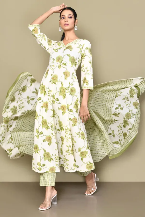 Women's_Green_Printed_Anarkali_Kurta_With_Palazzo_And_Dupatta_-_Doriyan